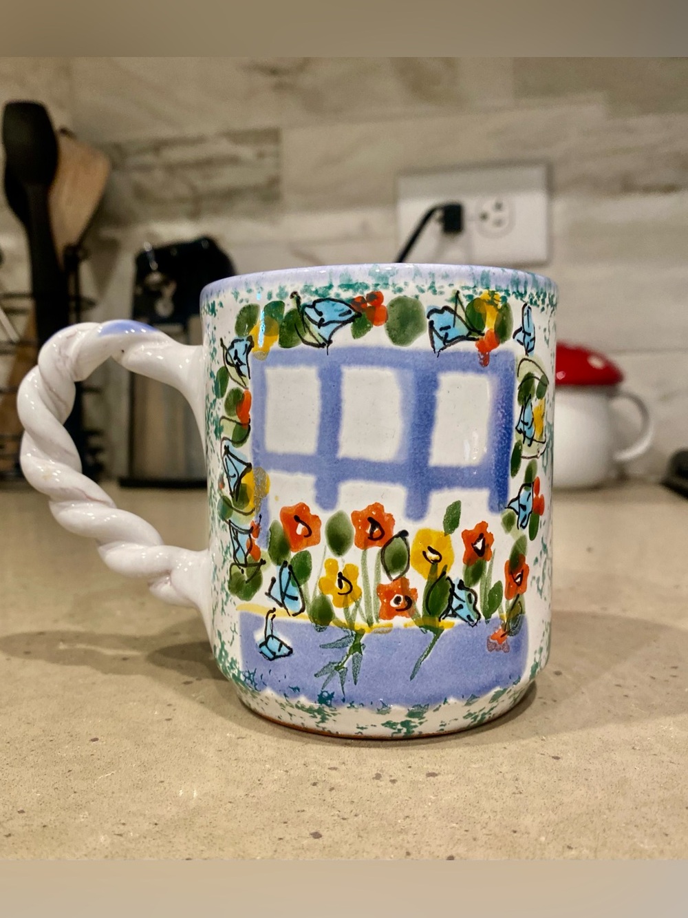 Cottagecore Floral Painted Mug